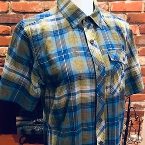 OUTDOOR RESEARCH Ladies Blue-Green Plaid Blouse